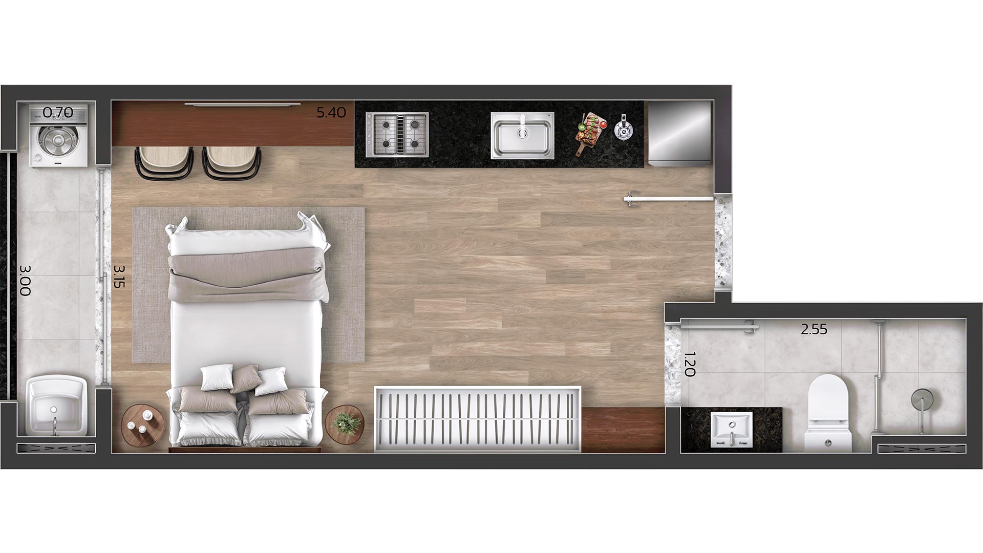 Studio 25m2